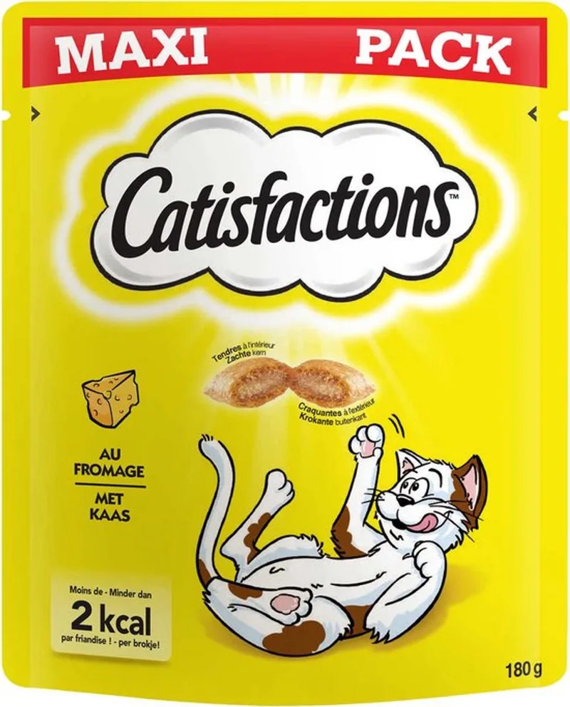 4x Catisfactions Snacks tube - Kattensnoepjes - Kaas 180g de Catisfactions – photo produit
