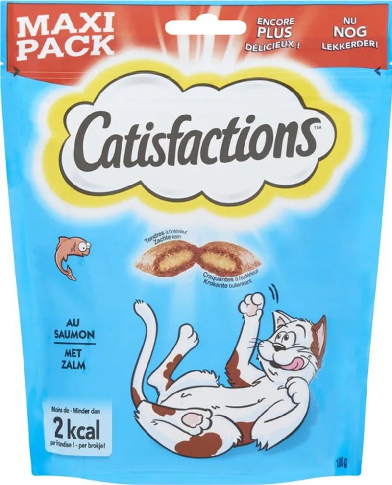 6x Catisfactions Kattensnoepjes Kip & Kaas & Zalm -180 gr de Catisfactions – photo produit