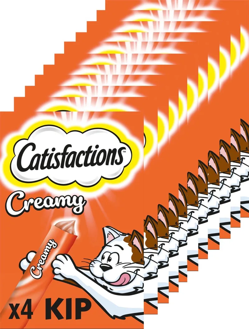 Creamy Snacks - Kattensnoepjes - Kip - 44 stuks de Catisfactions – photo produit