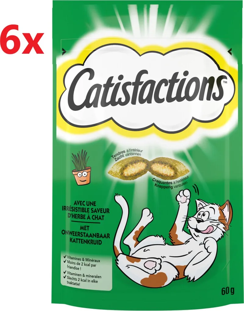 Kattensnack Catnip - Kattenkruid - 6x60g by Catisfactions – product photo