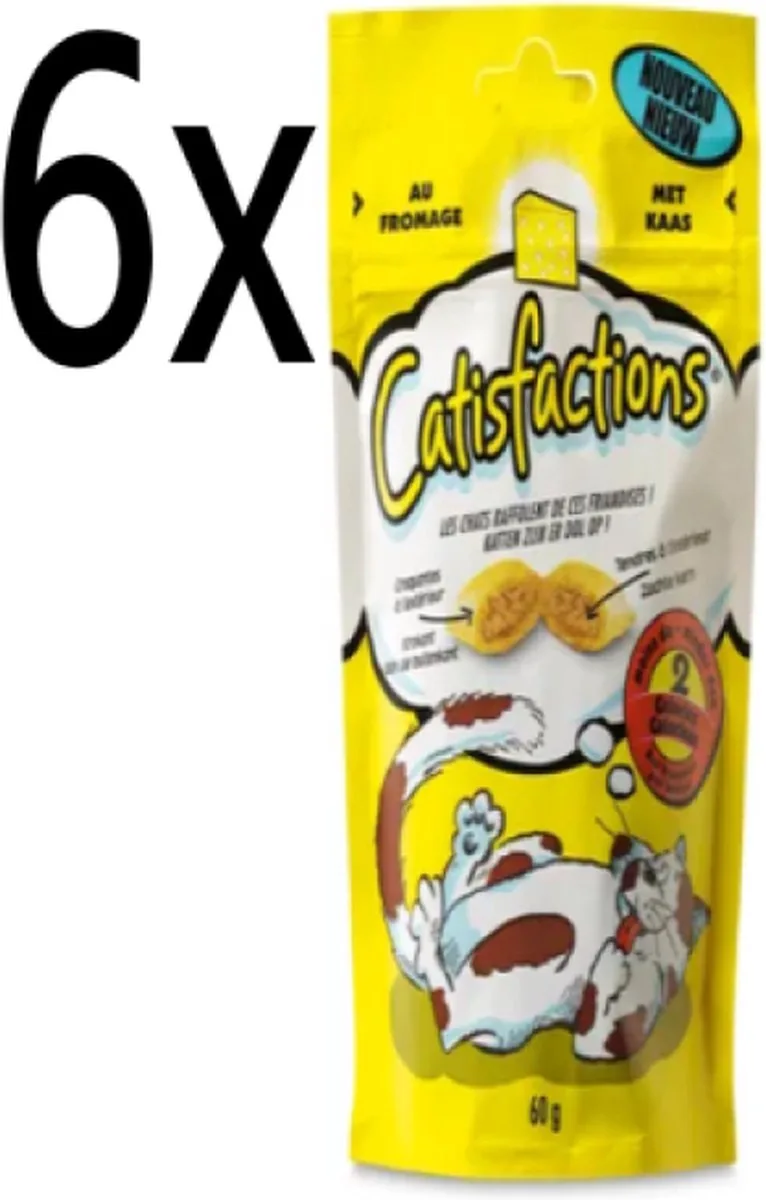 Kattensnack Kaas - 6x60g fra Catisfactions – produktbillede