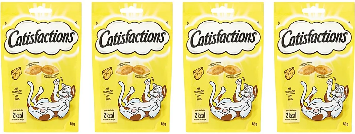 Kattensnack - Kaas Krokante Snoepjes - 4 stuks - Voordeelset by Catisfactions – product photo