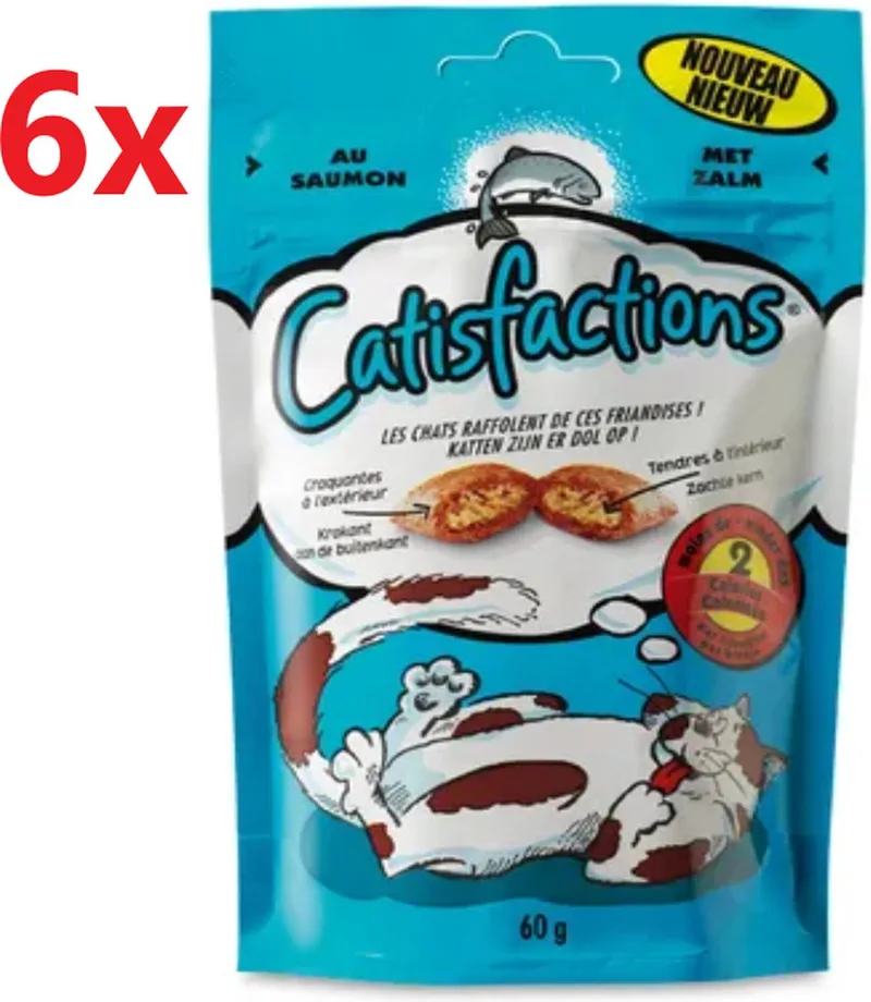 Kattensnack Zalm - 6x60g de Catisfactions – photo produit
