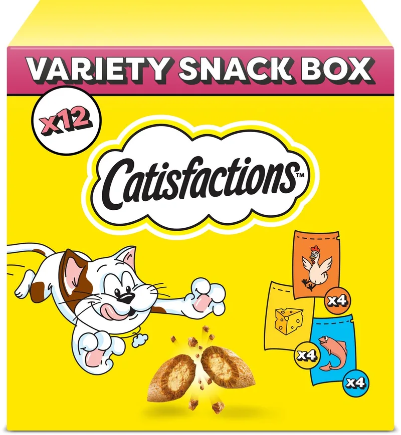 Kattensnacks - Variety Snack Box - Kip & Kaas & Zalm - 12x60g by Catisfactions – product photo