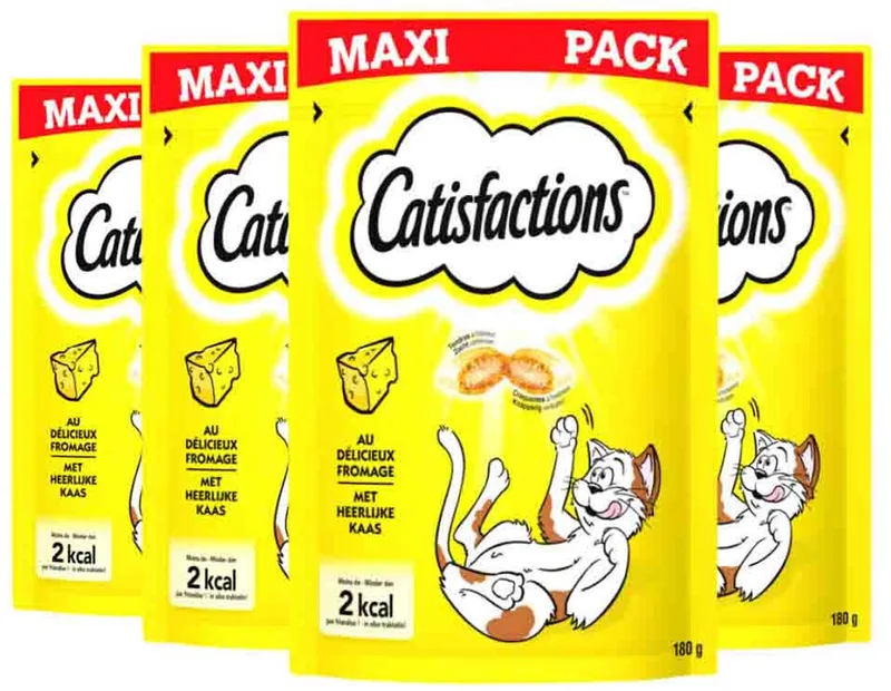 Kattensnoepjes Kaas - 4 x 180 gr - Voordeelverpakking de Catisfactions – photo produit