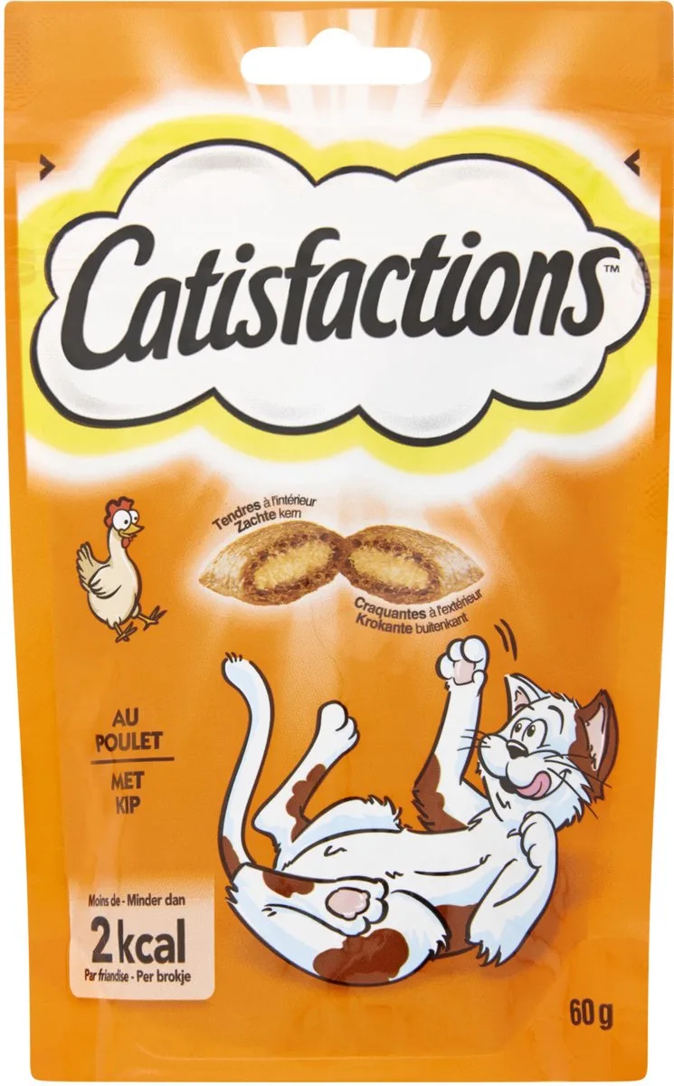 Kattensnoepjes - Kip - Kattensnack - 60 g - 1 zakje by Catisfactions – product photo