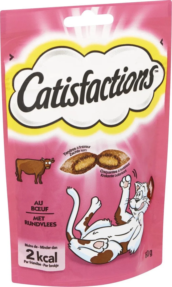 Kattensnoepjes - Rund - Kattensnack - 60 g - 1 zakje de Catisfactions – photo produit