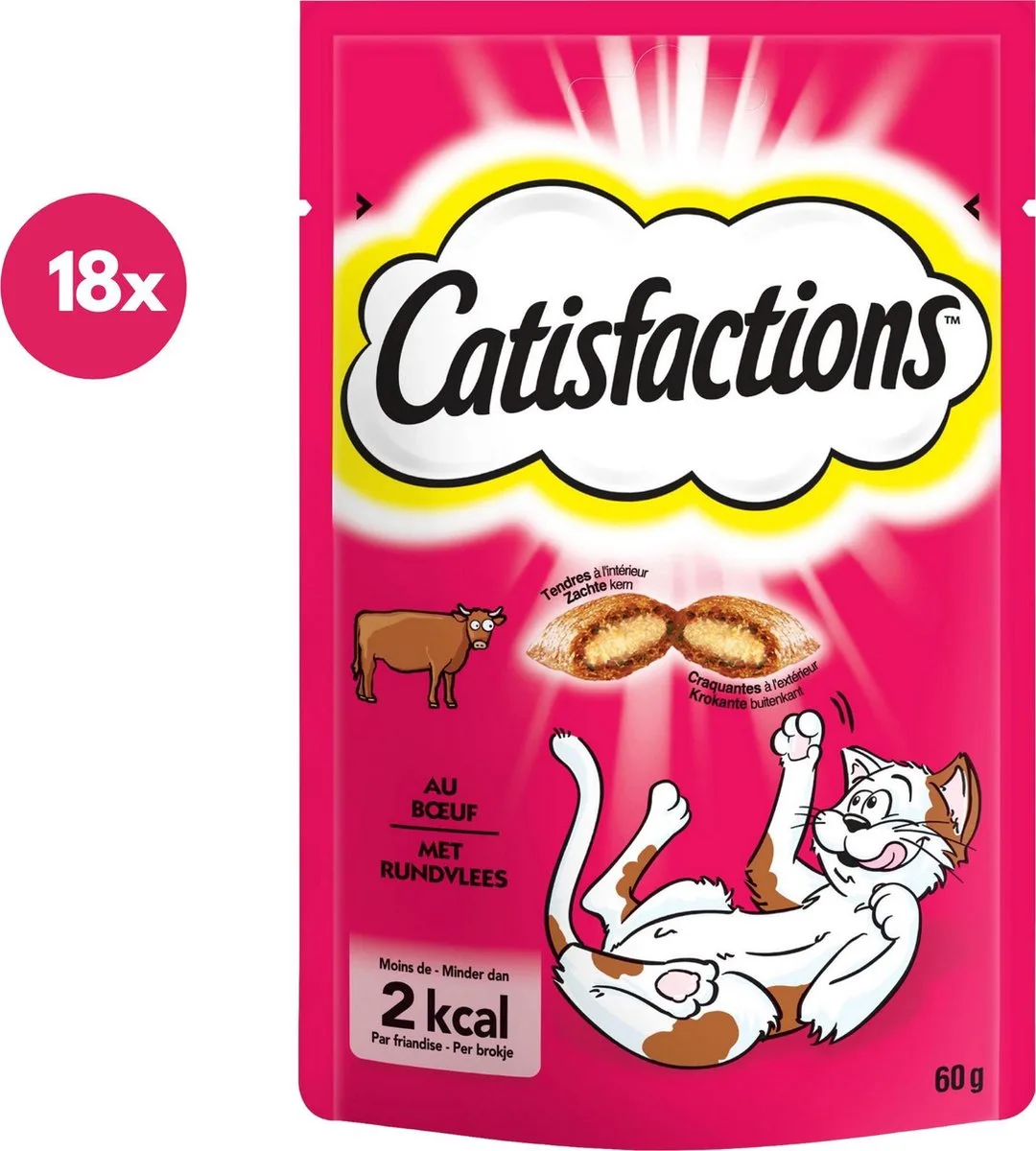 rund - katten snoepjes - 3-pack - 3x(6x30gram) van Catisfactions – productfoto