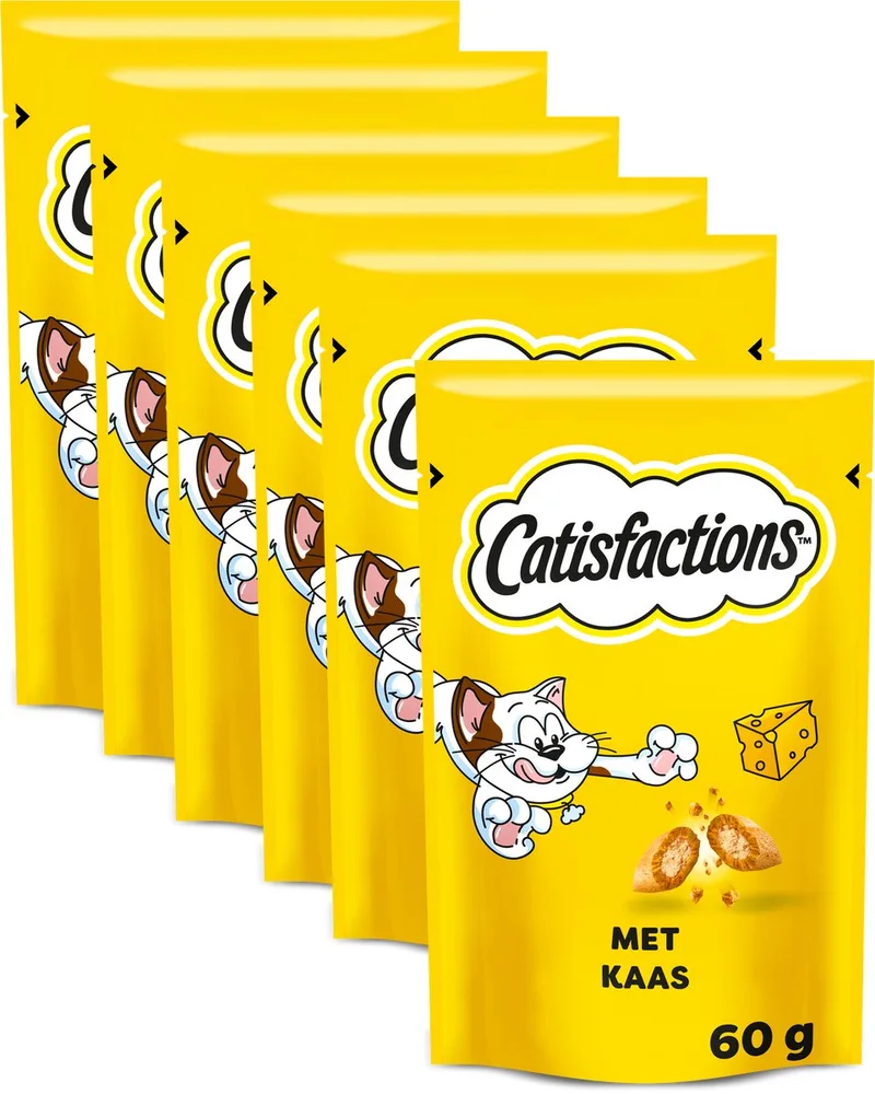 Snacks - Kattensnoepjes - Kaas - 6x60g von Catisfactions – Produktfoto