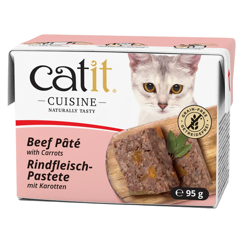 12x95g Catit Cuisine Paté Rund met Wortelen nat kattenvoer van Catit – productfoto