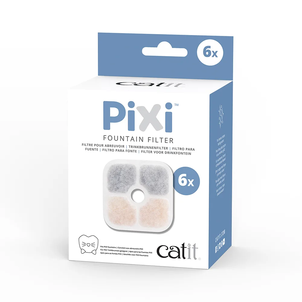 6 Stuks Vervangfilter voor Catit PIXI Drinkfontein, wit Kat by Catit – product photo
