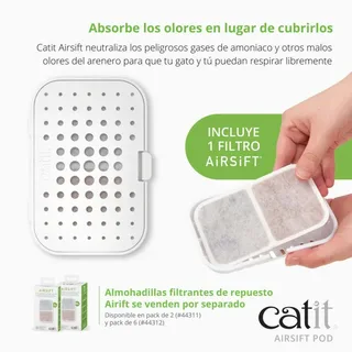 Coussinet Et Support Réducteur D´odeurs Airsift Pod de Catit – photo produit 4 sur 4