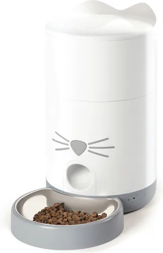 Automatische Voerbak - Voerautomaat - Katten en Honden - 19x19x34 cm de Catit en Blanc – photo produit 1 sur 6