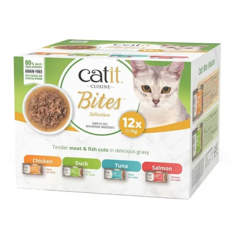 Cuisine Bites Variatiepakket Natvoer Voor Katten 12x75g by Catit – product photo