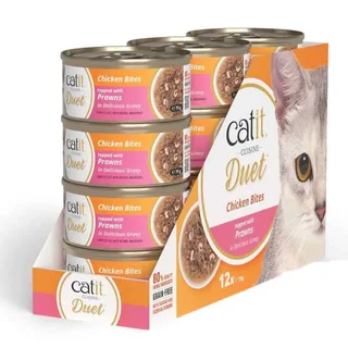 Cuisine Duet Huhn Mit Garnelen Nassfutter Für Katzen 75g von Catit – Produktfoto 2 von 2