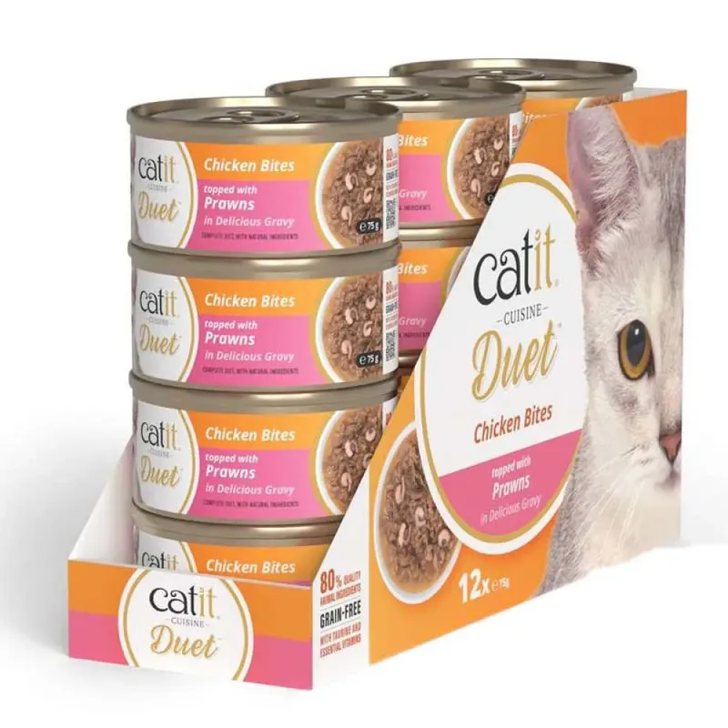 Cuisine Duet Huhn Mit Garnelen Nassfutter Für Katzen 75g von Catit – Produktfoto 2 von 2