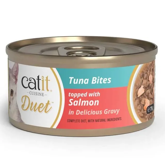 Cuisine Duet Nassfutter Für Katzen Mit Thunfisch Und Lachs 75g