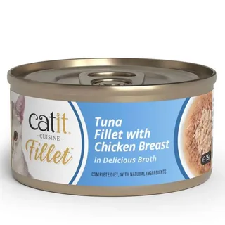Cuisine Filet De Thon Au Poulet Nourriture Humide Pour Chat 75g de Catit – photo produit 1 sur 2