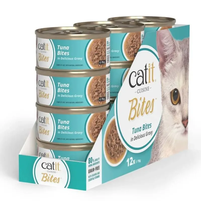 Cuisine Tuna Bites Nat Kattenvoer 75g fra Catit – produktbillede 3 af 3