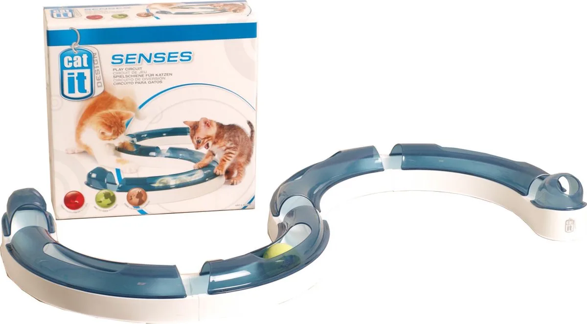 Design Senses Play Circuit - Kattenspeelgoed van Catit in Blauw – productfoto