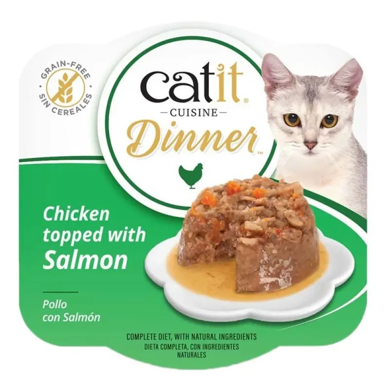 Diner Met Kip En Zalm Natte Kattenvoeding 75g by Catit – product photo