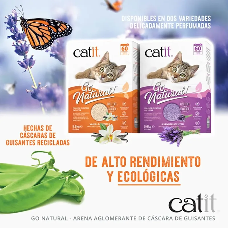 Erwtenschil Klontvormende Kattenbakvulling, Vanille & Lavendel Vanille von Catit – Produktfoto 3 von 6
