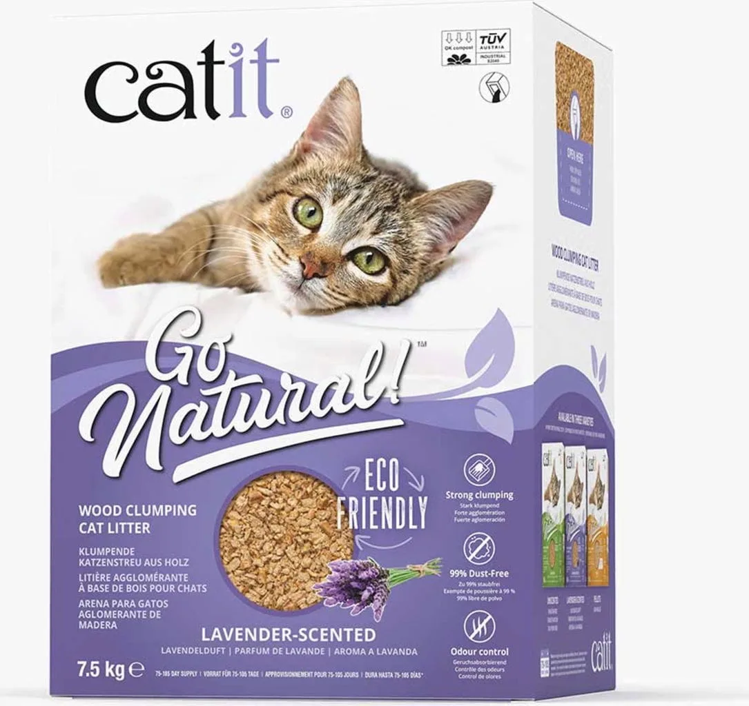 Go Natural Katzenstreu Lavendel - 15 Liter (7,5 kg) by Catit – product photo