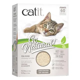 Go Natural! Pea Husk Unscented Kattenbakvulling 5.6kg de Catit – photo produit 1 sur 3