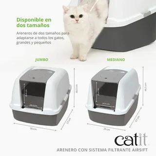 Kattenbak Jumbo - Beige - 56 x 50 x 47cm von Catit in Grau – Produktfoto 5 von 5