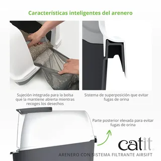 Kattenbak Jumbo - Beige - 56 x 50 x 47cm von Catit in Grau – Produktfoto 3 von 5