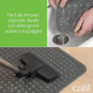 Kattenbakmat Grijs – comfortabele antislipmat om kattenbakvulling op te vangen – verkrijgbaar in S en L L - 90x60CM by Catit – product photo 4 of 4