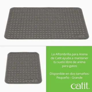 Kattenbakmat Grijs – comfortabele antislipmat om kattenbakvulling op te vangen – verkrijgbaar in S en L L - 90x60CM by Catit – product photo 3 of 4