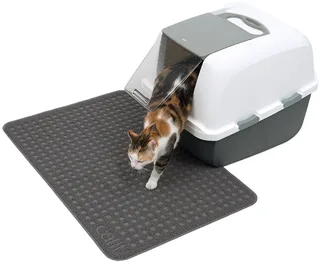 Kattenbakmat Grijs – comfortabele antislipmat om kattenbakvulling op te vangen – verkrijgbaar in S en L L - 90x60CM by Catit – product photo 1 of 4