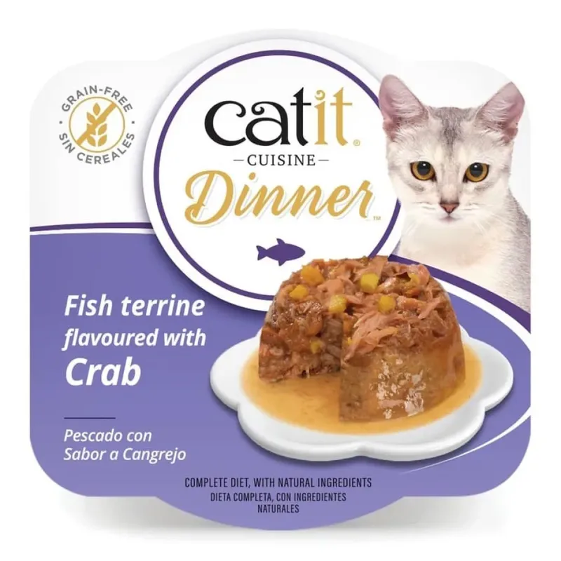 Kattenvoer Vis Diner Multipack 12x75g van Catit – productfoto 4 van 6