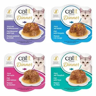 Kattenvoer Vis Diner Multipack 12x75g van Catit – productfoto 2 van 6