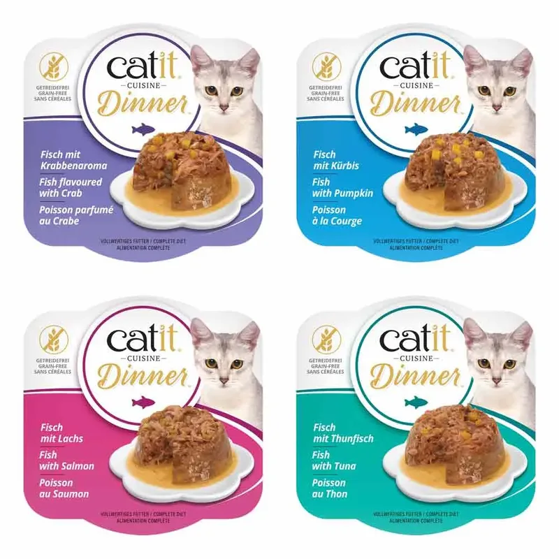 Kattenvoer Vis Diner Multipack 12x75g van Catit – productfoto 2 van 6
