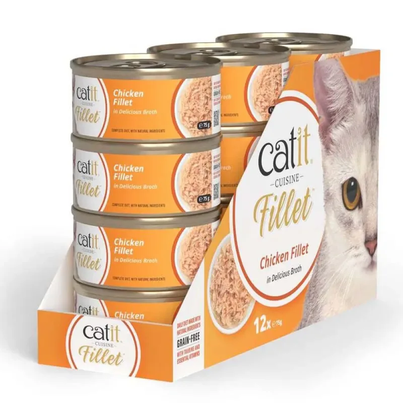 Kipfilet In Bouillon Natvoer Voor Katten 75g de Catit – photo produit 2 sur 2