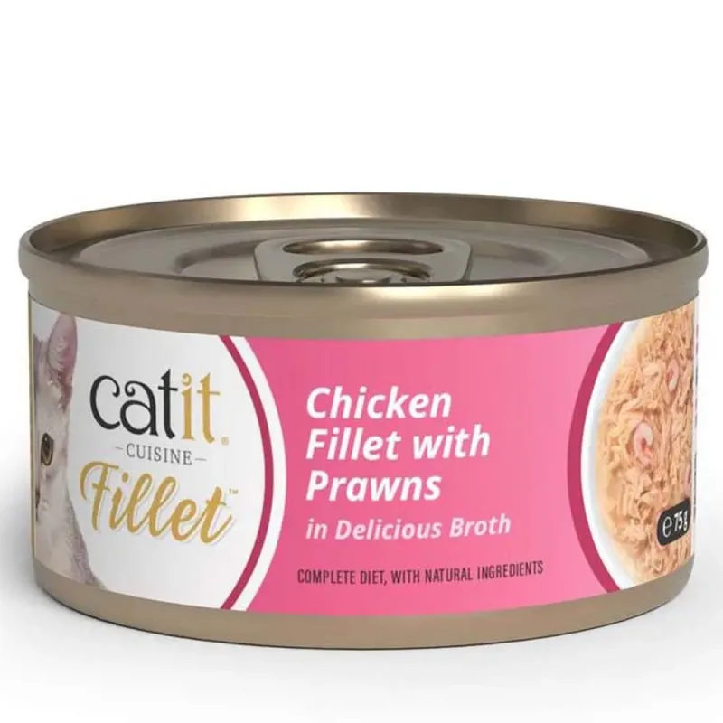 Kipfilet Met Garnalen In Bouillon Natvoer Voor Katten 75g by Catit – product photo 1 of 2