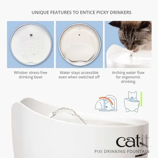 Pixi Drinkfontein Katten - 2 L - Waterfontein från Catit i Vit – produktbild 4 av 5