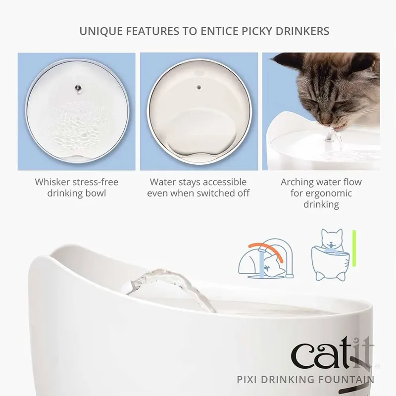 Pixi Drinkfontein Katten - 2 L - Waterfontein från Catit i Vit – produktbild 4 av 5
