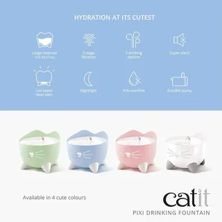 Pixi Drinkfontein Katten - 2 L - Waterfontein från Catit i Vit – produktbild 3 av 5
