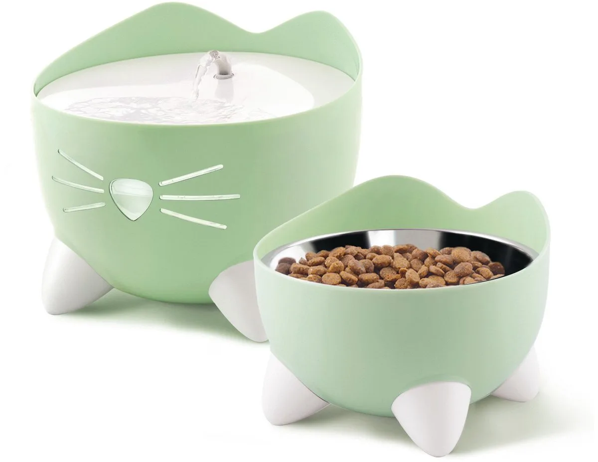 Pixi Fountain Combi Kit - Kattendrinkbak - Wit von Catit in Grün – Produktfoto