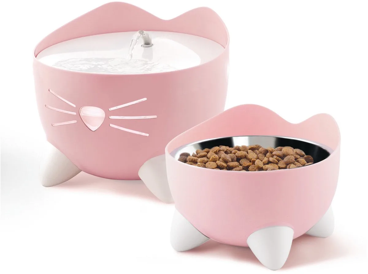 Pixi Fountain Combo Kit - Kattendrinkbak - Pink Wit von Catit in Rosa – Produktfoto