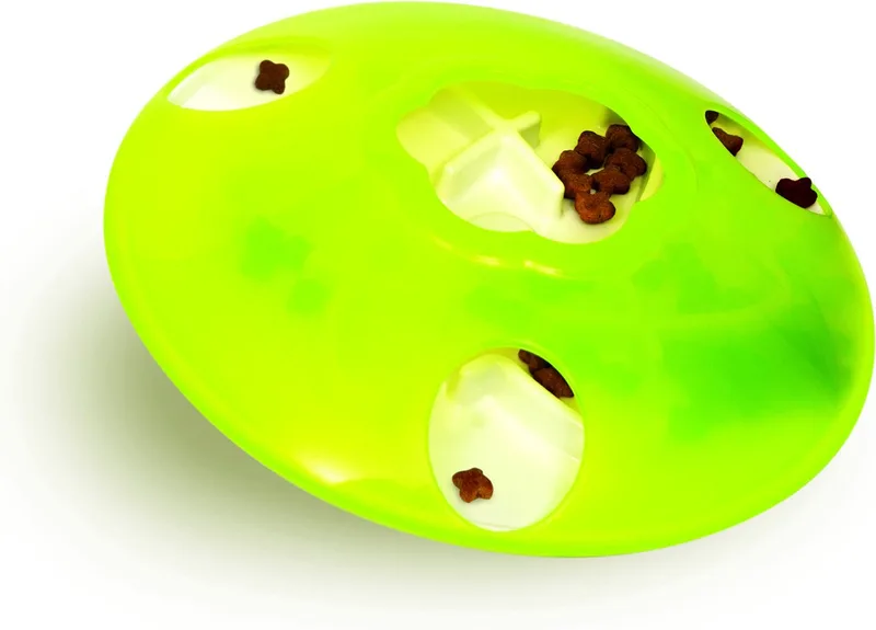 Play Treat Spinner 19.5 x 19.5 x 5.8 cm - Kattenspeelgoed - Wit de Catit en Vert – photo produit