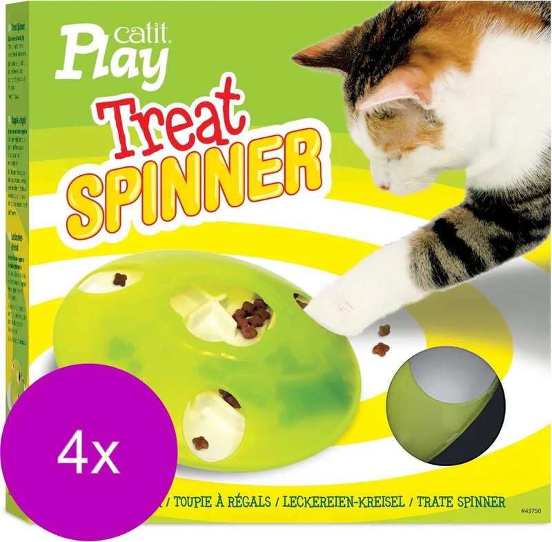 Play Treat Spinner - Kattenspeelgoed - 4 x 19.5 x 19.5 x 5.8 cm Wit de Catit en Vert – photo produit
