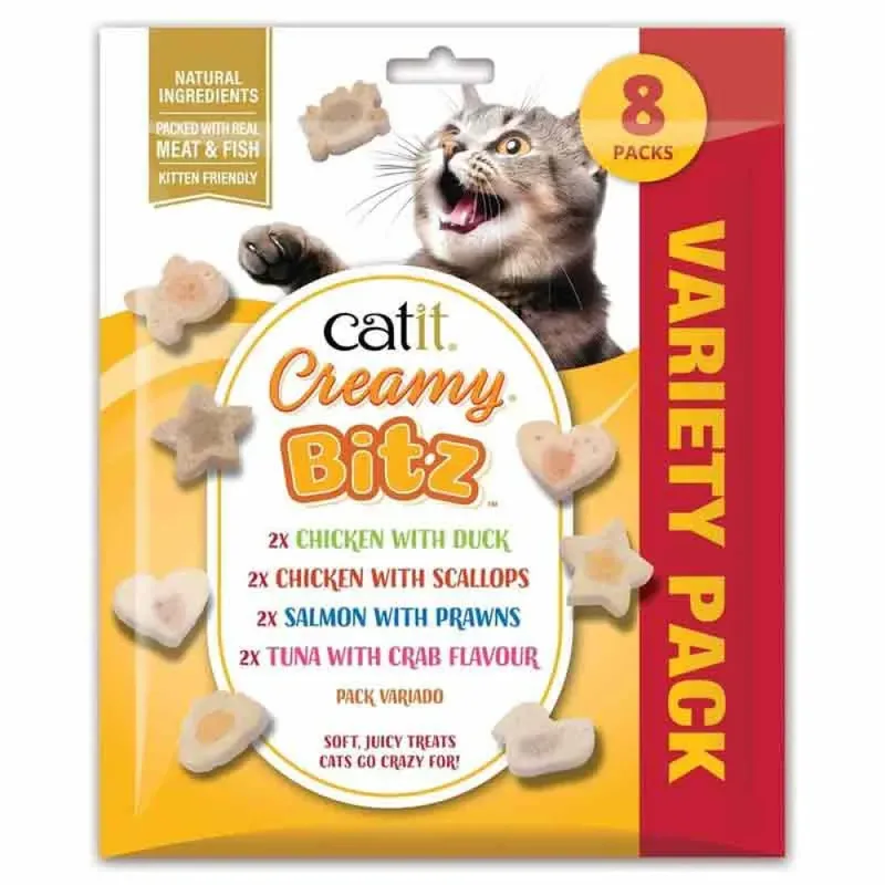 Romige Bitz Variatiepakket Kattensnack 8x12g by Catit – product photo