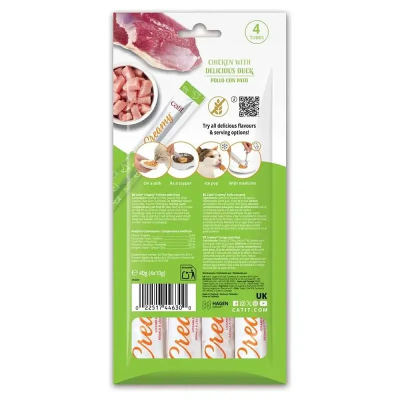 Romige Kip En Eend Kattensnack 4x10g by Catit – product photo 2 of 2