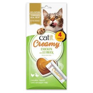 Romige Kip En Eend Kattensnack 4x10g by Catit – product photo 1 of 2