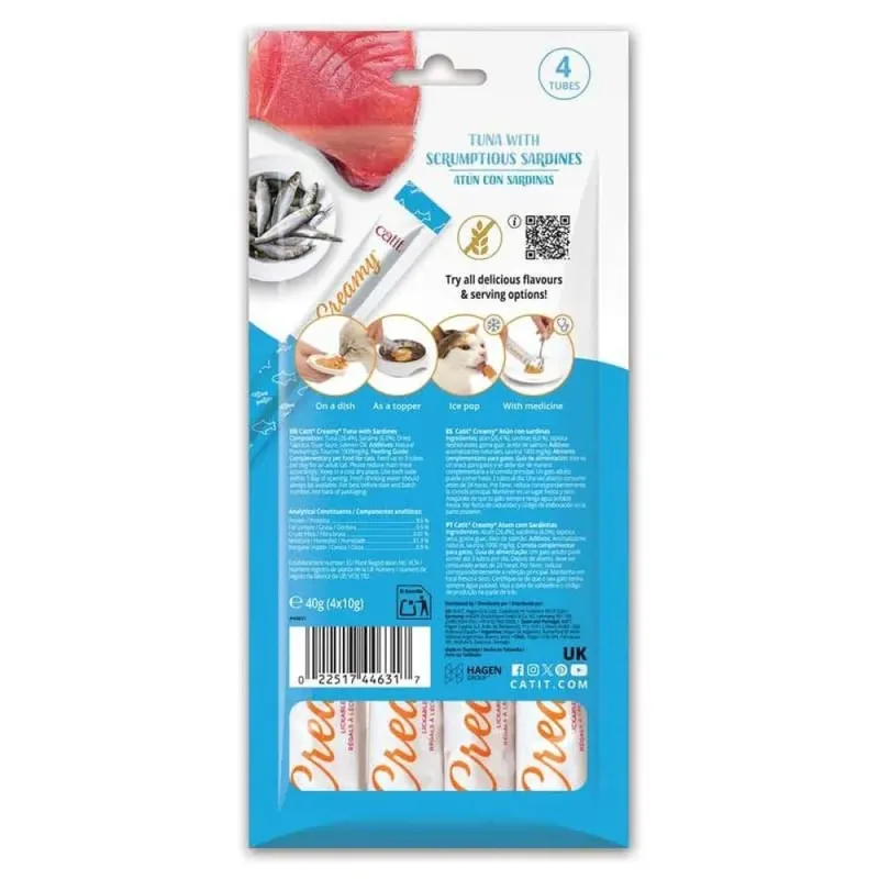 Romige Tonijn En Sardine Kattensnack 4x10g fra Catit – produktbillede 2 af 2