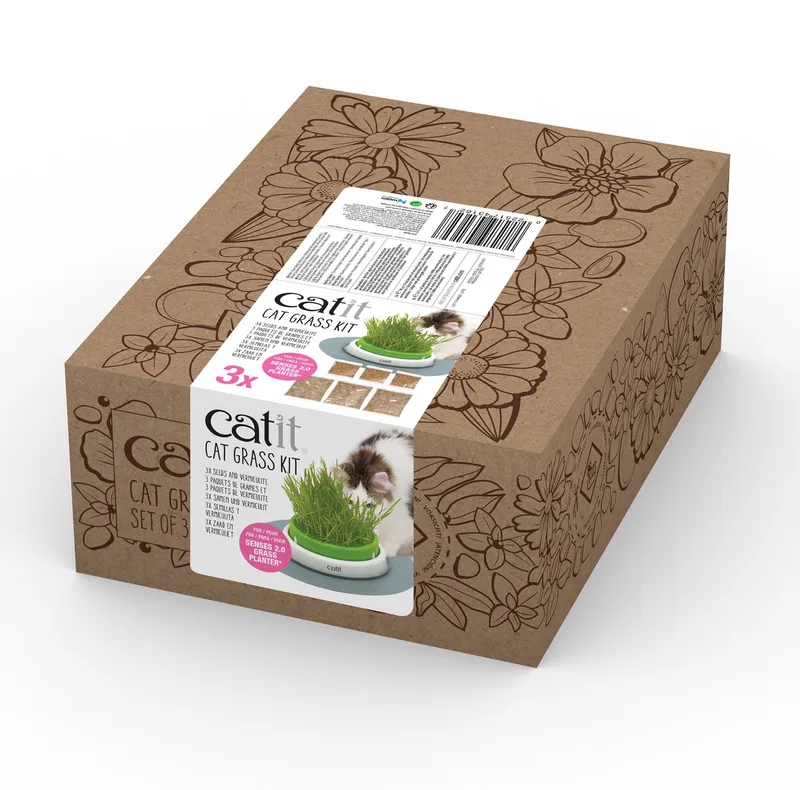 Senses 2.0 Grass Kit - Kattengras Navuling - 3 zakjes by Catit – product photo